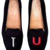 College Black Velvet Slipper (Women)