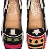 Crest Color Needlepoint Slipper (Narrow)