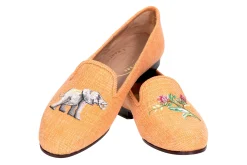 Jungle Ochre Linen Slipper (Women)