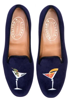 Martini Navy Velvet Slipper (Men)