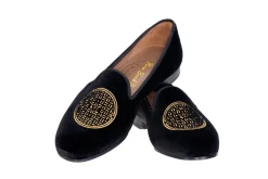 Metropolis Gold Velvet Slipper (Women)