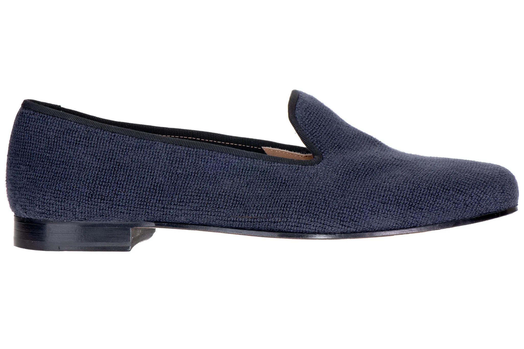 Navy Needlepoint Slipper (Women)