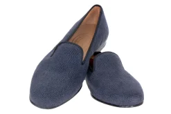 Navy Needlepoint Slipper (Women)