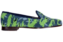 Wetlands Navy Needlepoint Slipper (Women)